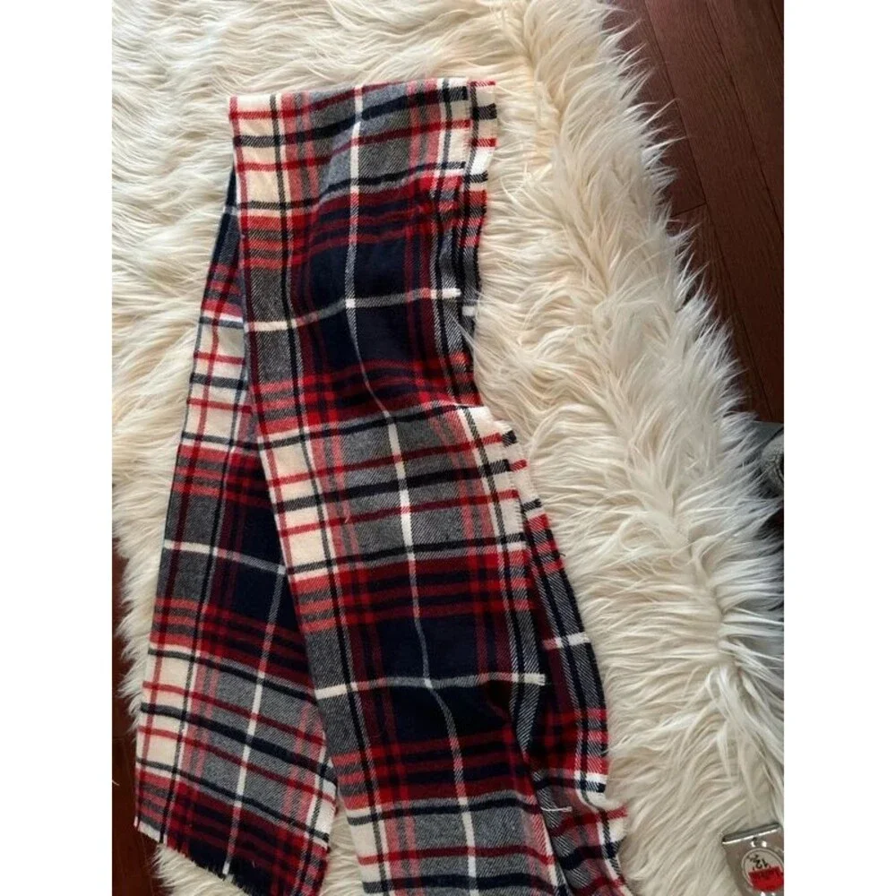 Cashmere blend Tommy Hilfiger tartan plaid scarf